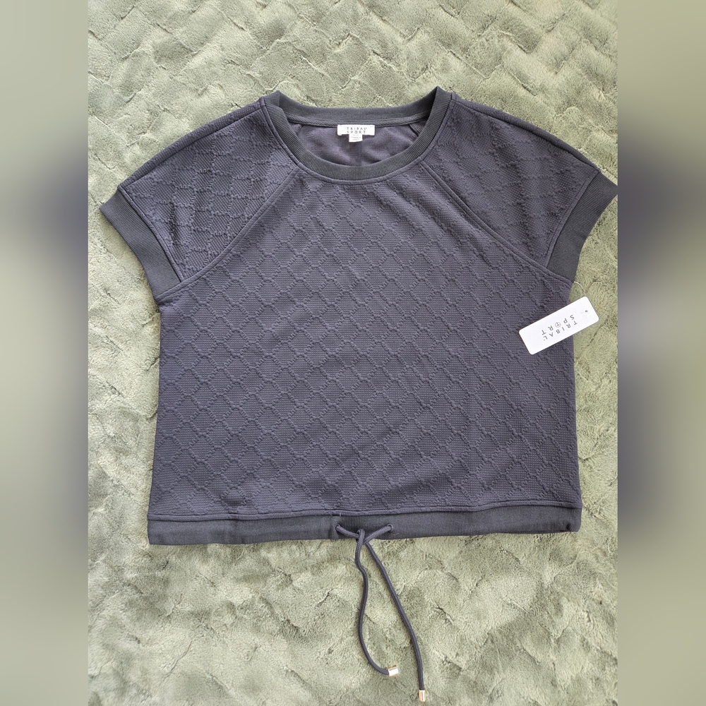 TRIBAL SPORT BLACK Textured Women Top